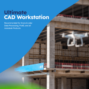 Ultimate CAD Workstation picture showing drone data being processed